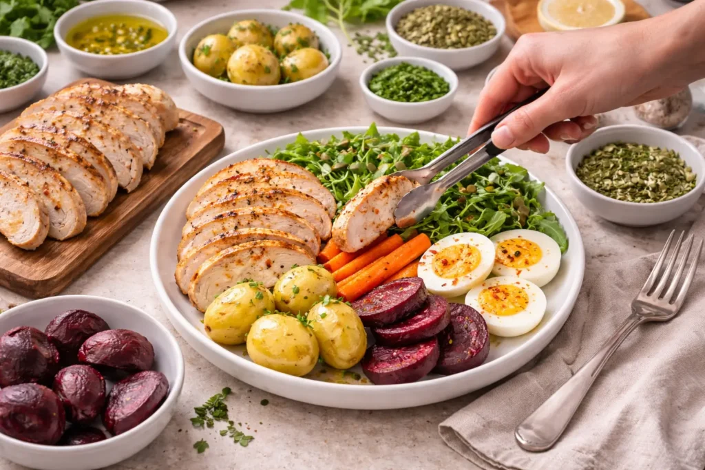 Healthy Chicken Veggie Plate