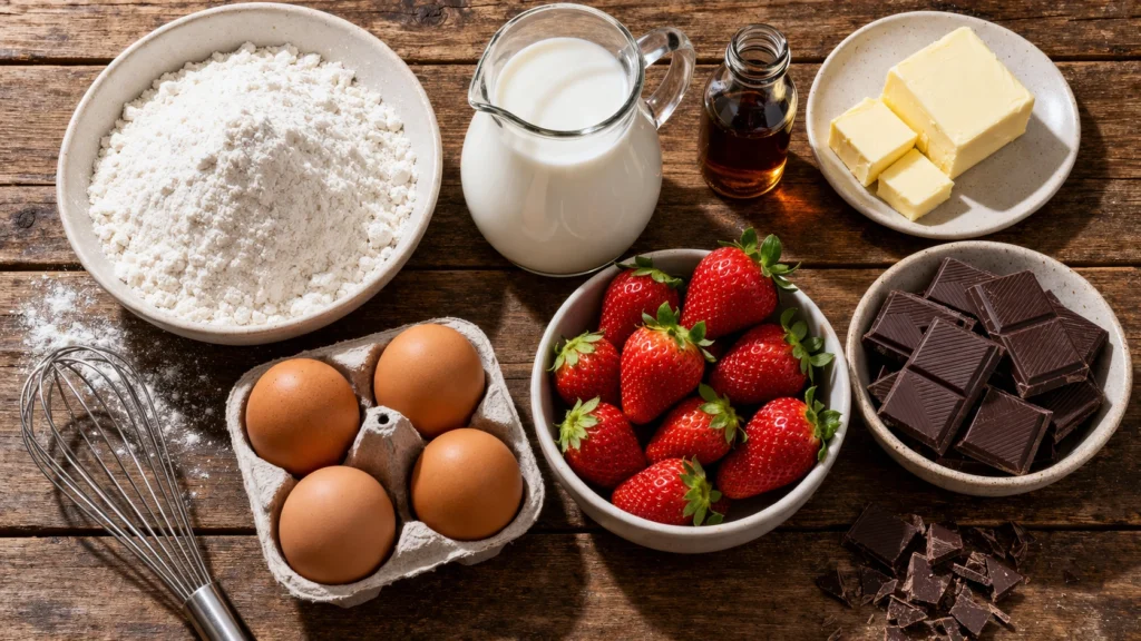 Strawberry Chocolate Pancakes