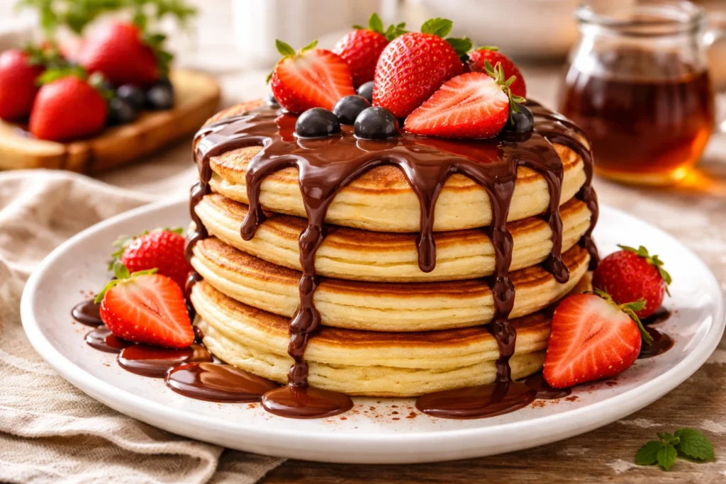 Strawberry Chocolate Pancakes