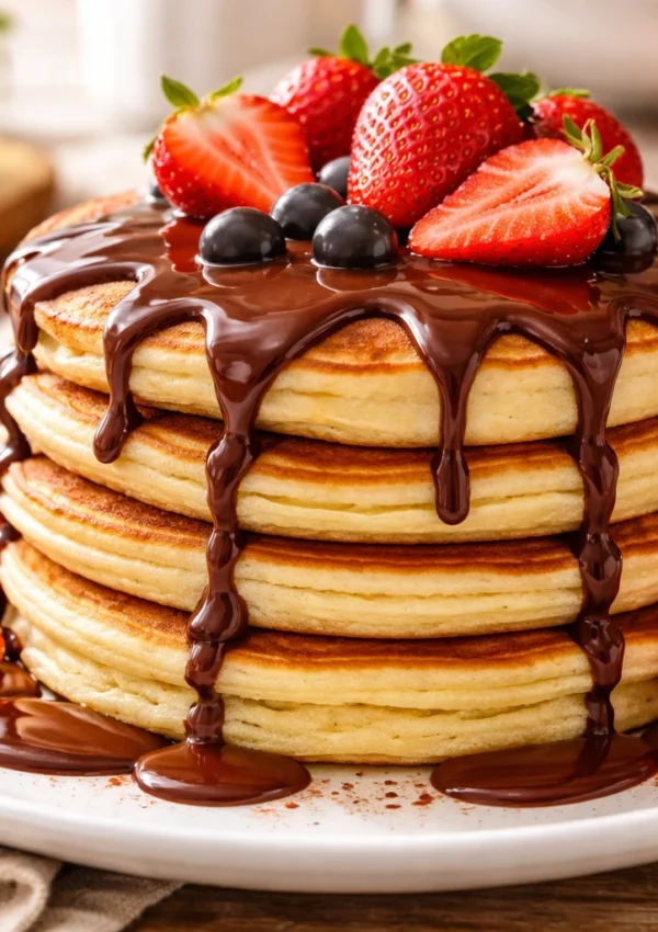 Strawberry Chocolate Pancakes