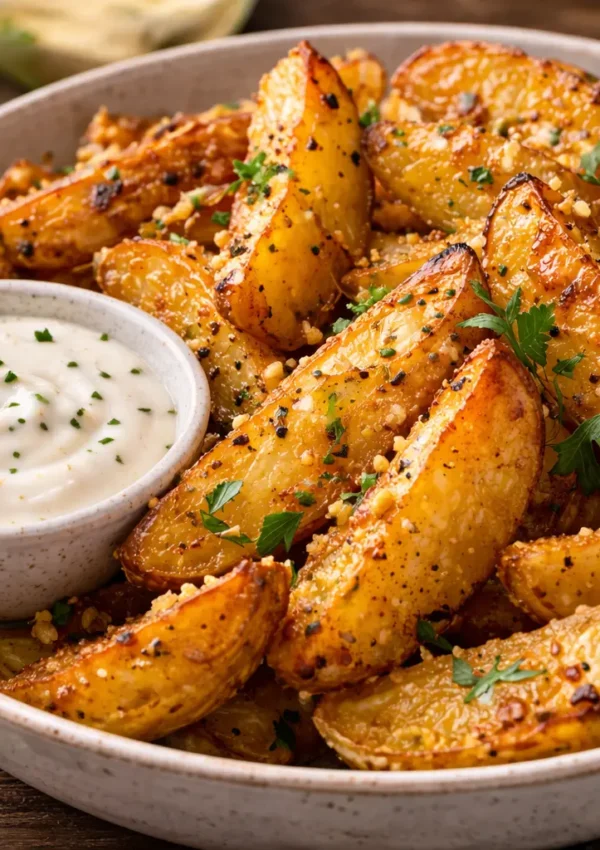 Crispy Garlic Potato Wedges Recipes: Golden & Irresistible Snack