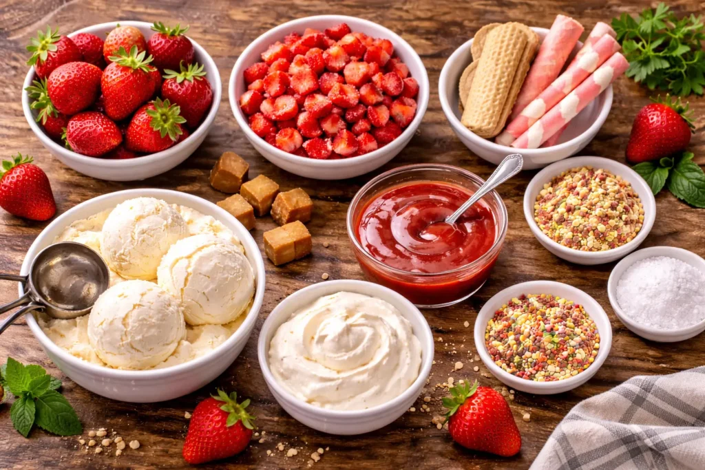 Fresh Strawberry Sundae