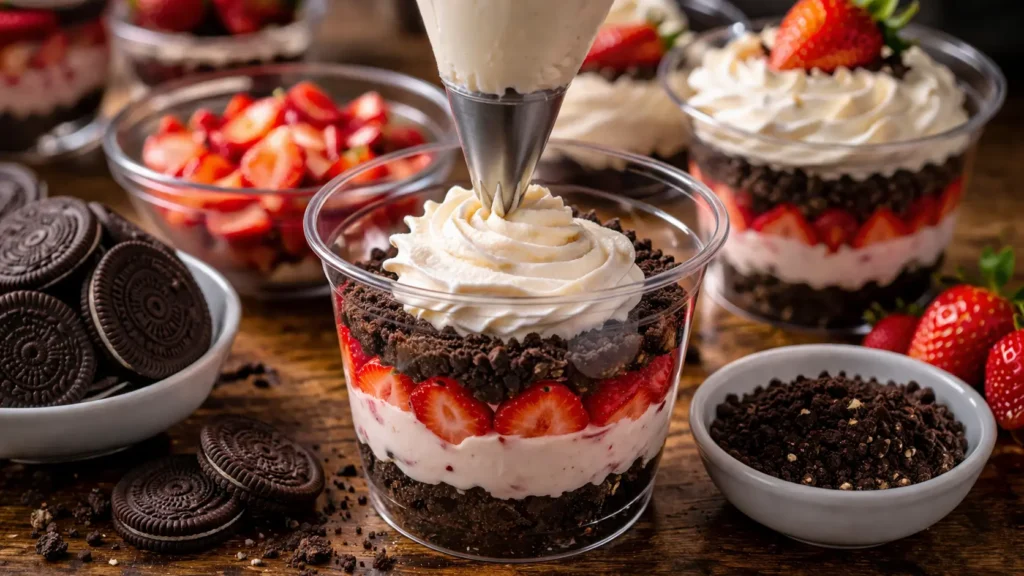Strawberry Oreo Dessert Cup