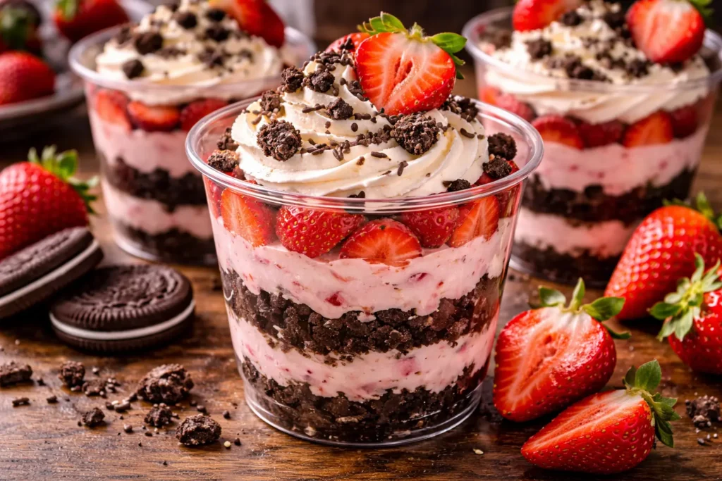 Strawberry Oreo Dessert Cup