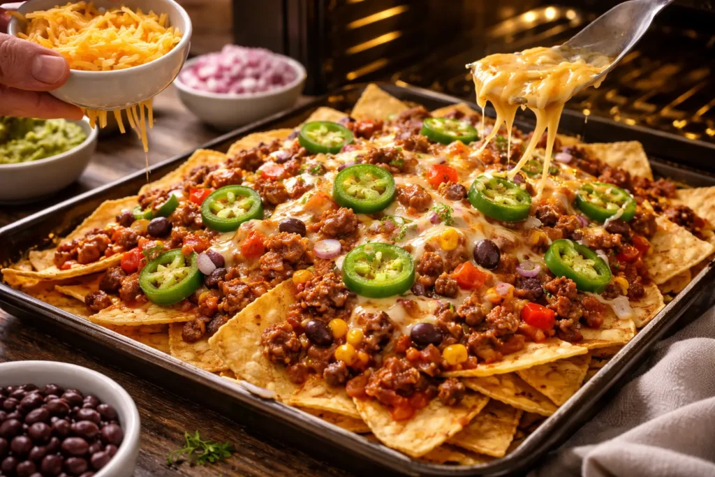 Loaded Chili Nacho Platter