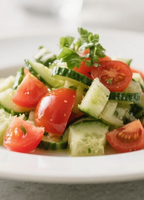 Cucumber and Tomato Salad – Fresh, Crisp, and Ready in Minutes