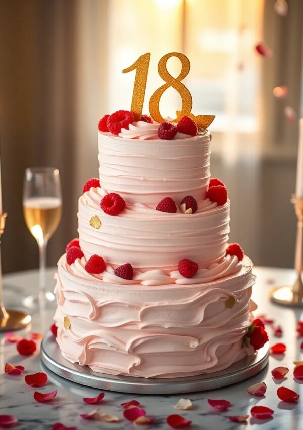 18th Birthday Cake Ideas – a Showstopping Vanilla Bean Layer Cake With Champagne Buttercream