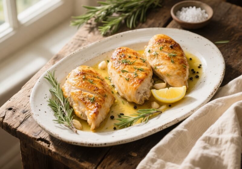 Easy Chicken Breast Recipes – Garlic Butter Skillet Chicken That’s Juicy Every Time