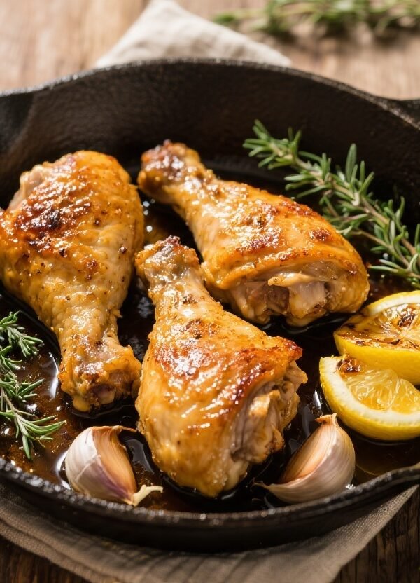 Easy Chicken Thigh Recipes – Juicy, Garlic Herb Butter Chicken Thighs in 30 Minutes