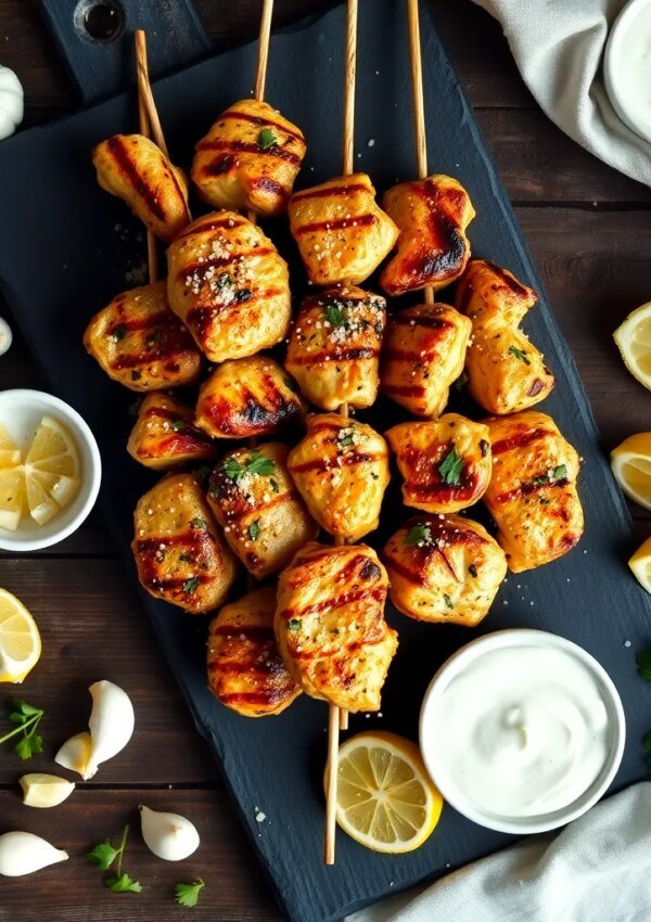 Grilled Ranch Garlic Parmesan Chicken Skewers – Juicy, Flavorful, and Perfect for Summer