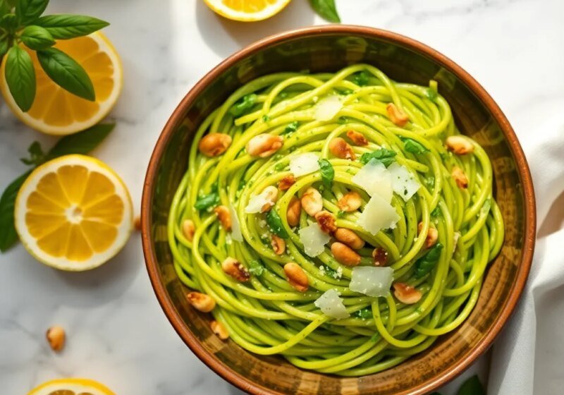 Lemon Pesto Pasta – Bright, Creamy, and Ready in 20 Minutes